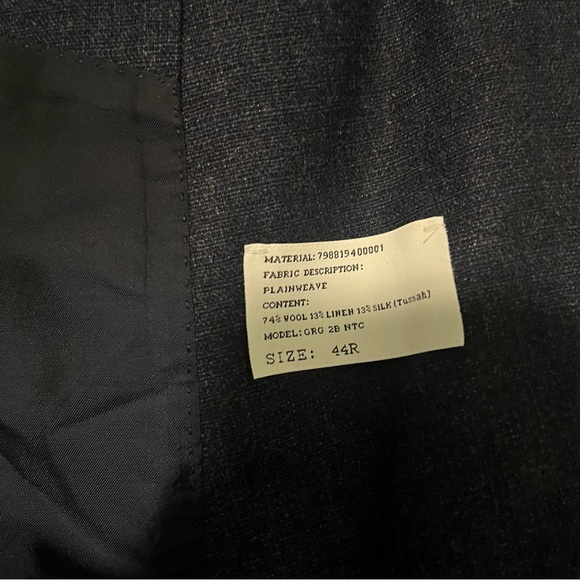 Ralph Lauren Purple Label Mens Navy Wool/Linen/Silk Blend Blazer- Sz 44R (Read) - Picture 5 of 13